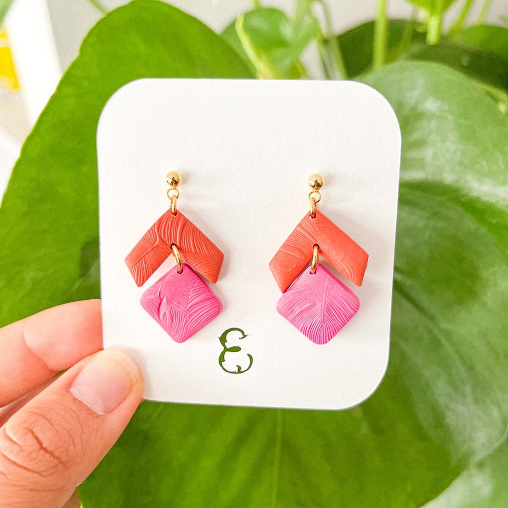 Clay hypoallergenic earrings